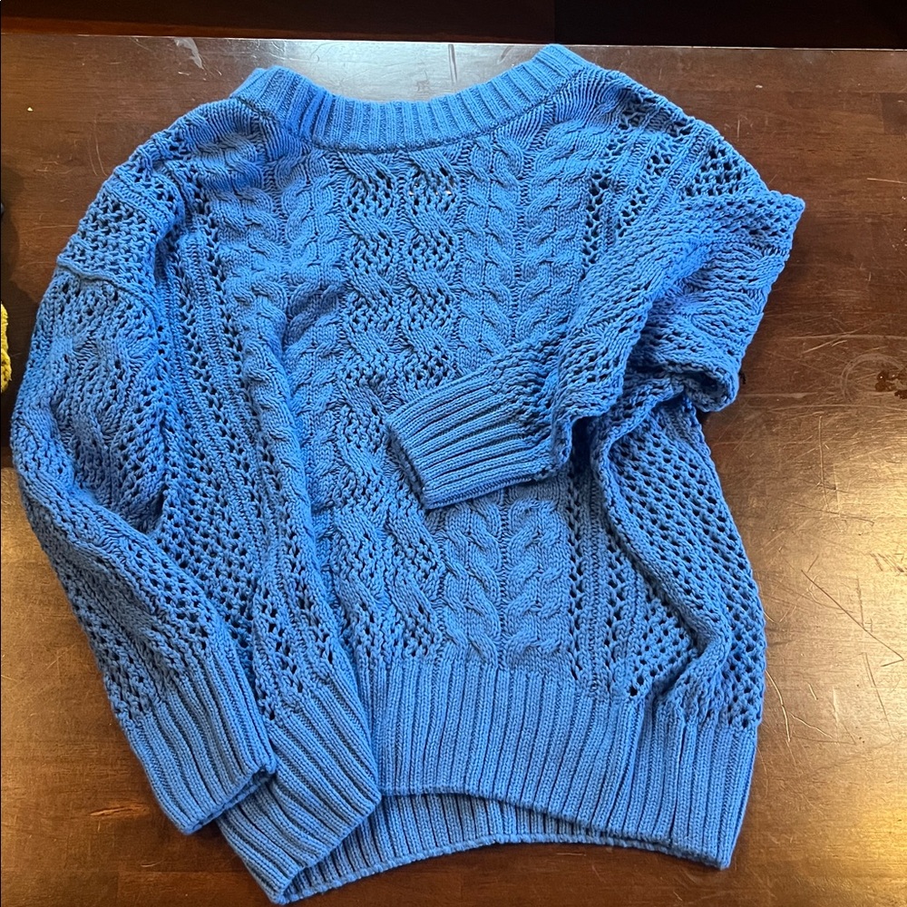 Yellow Cable Knit Sweater